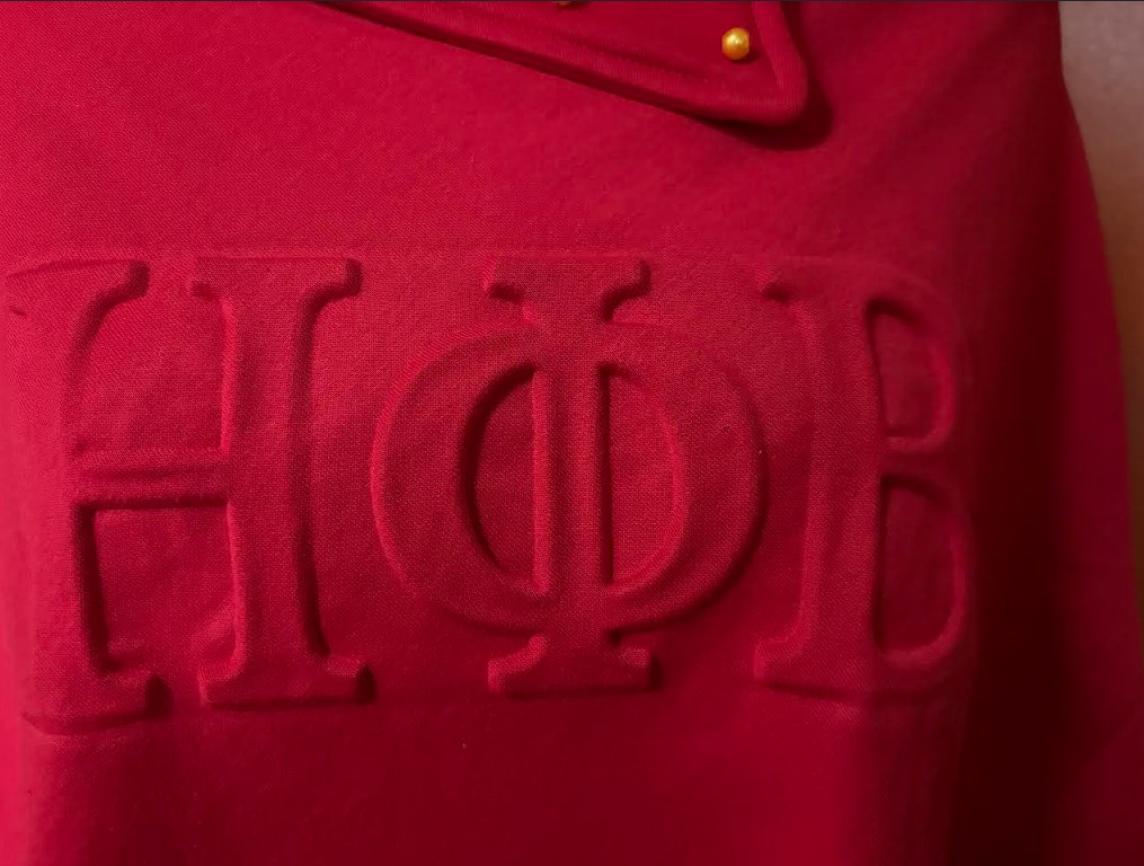 Eta Phi Beta Poncho Close up