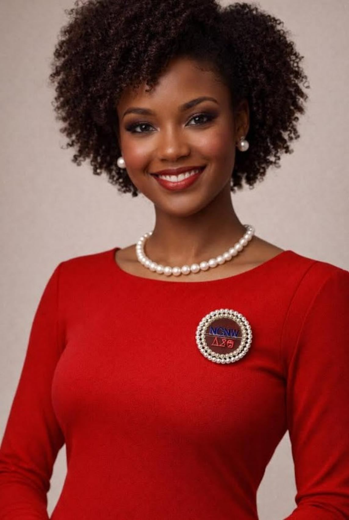 NCNW Delta Round Pearls Pin Model