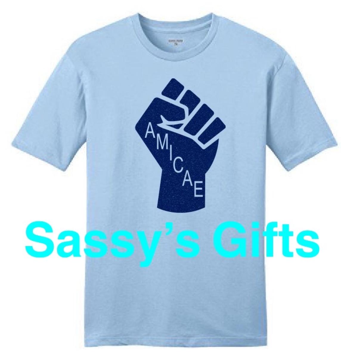 AMICAE Black Live Matter Light Blue Sweatshirt 