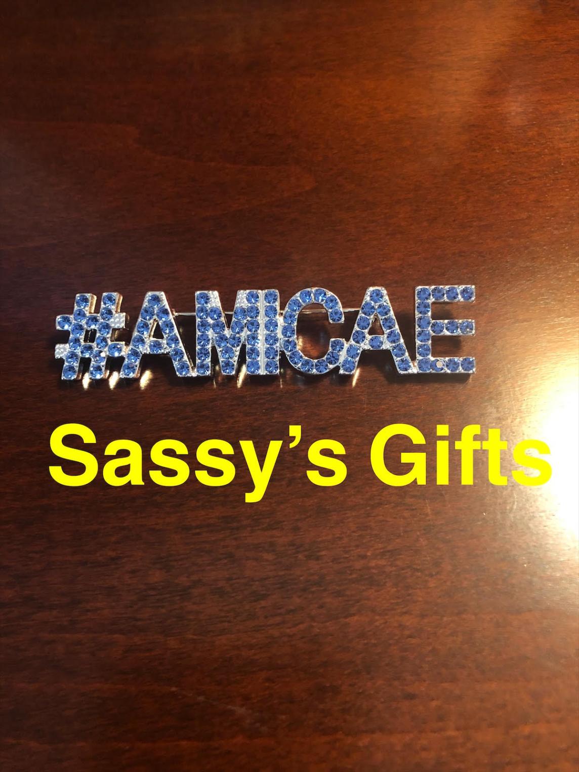 AMICAE Hashtag Rhinestone Pin