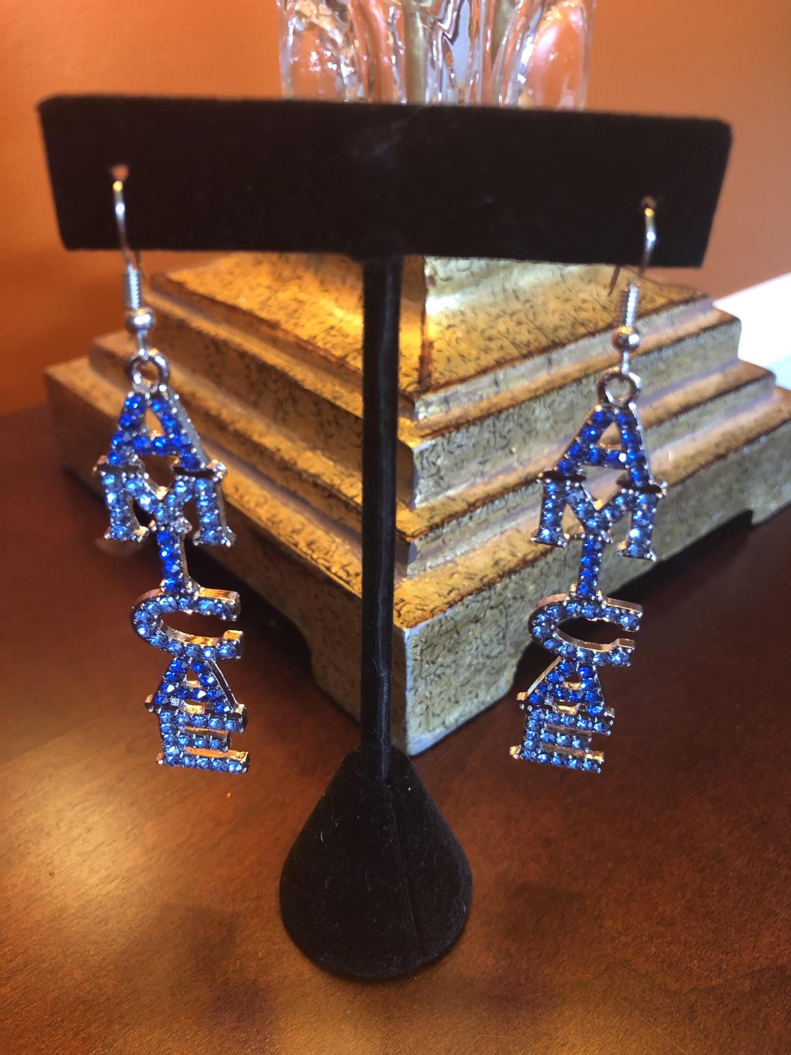 AMICAE Long Rhinestone Earrings
