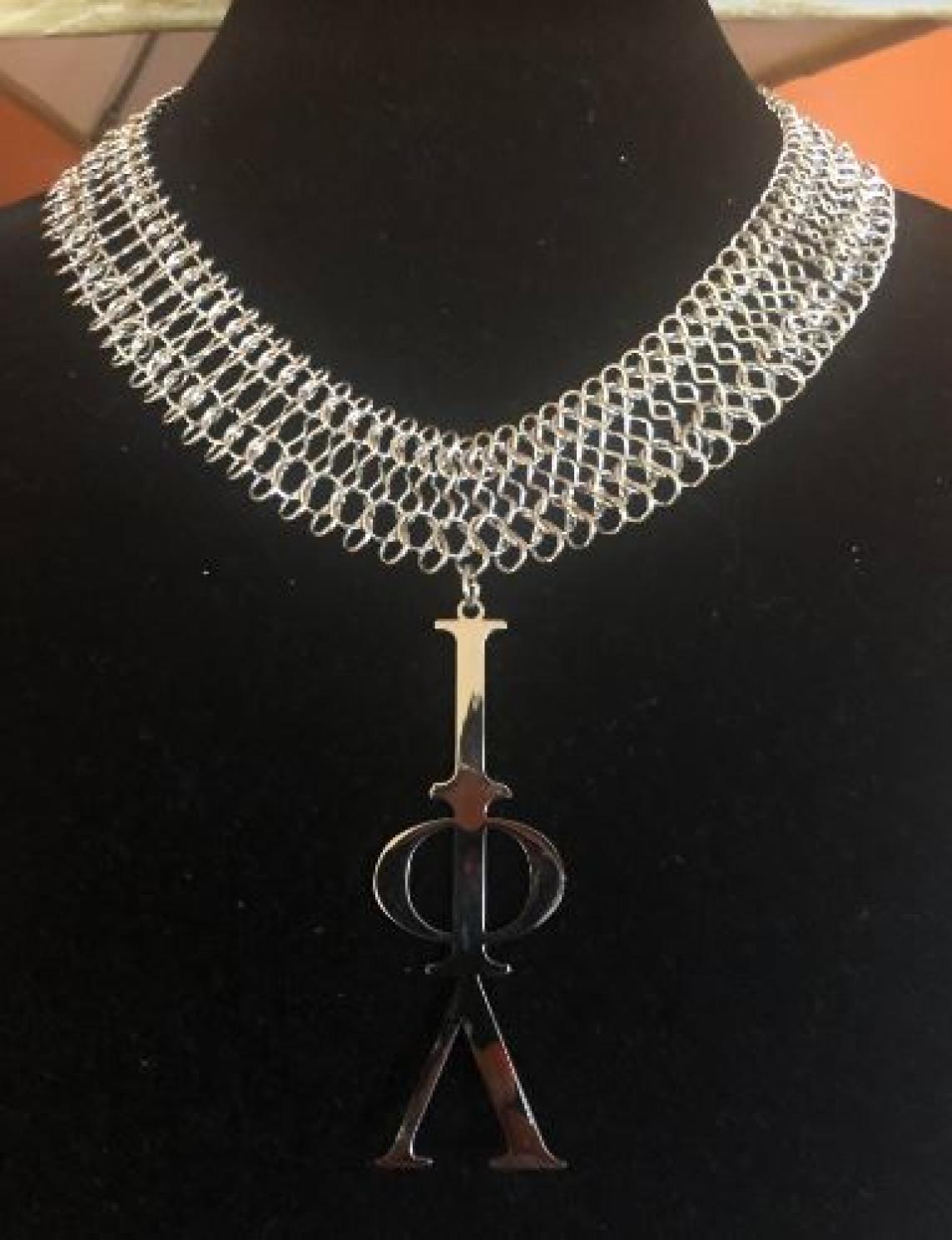 Iota Phi Lambda Stainless-Steel Choker Style Necklace