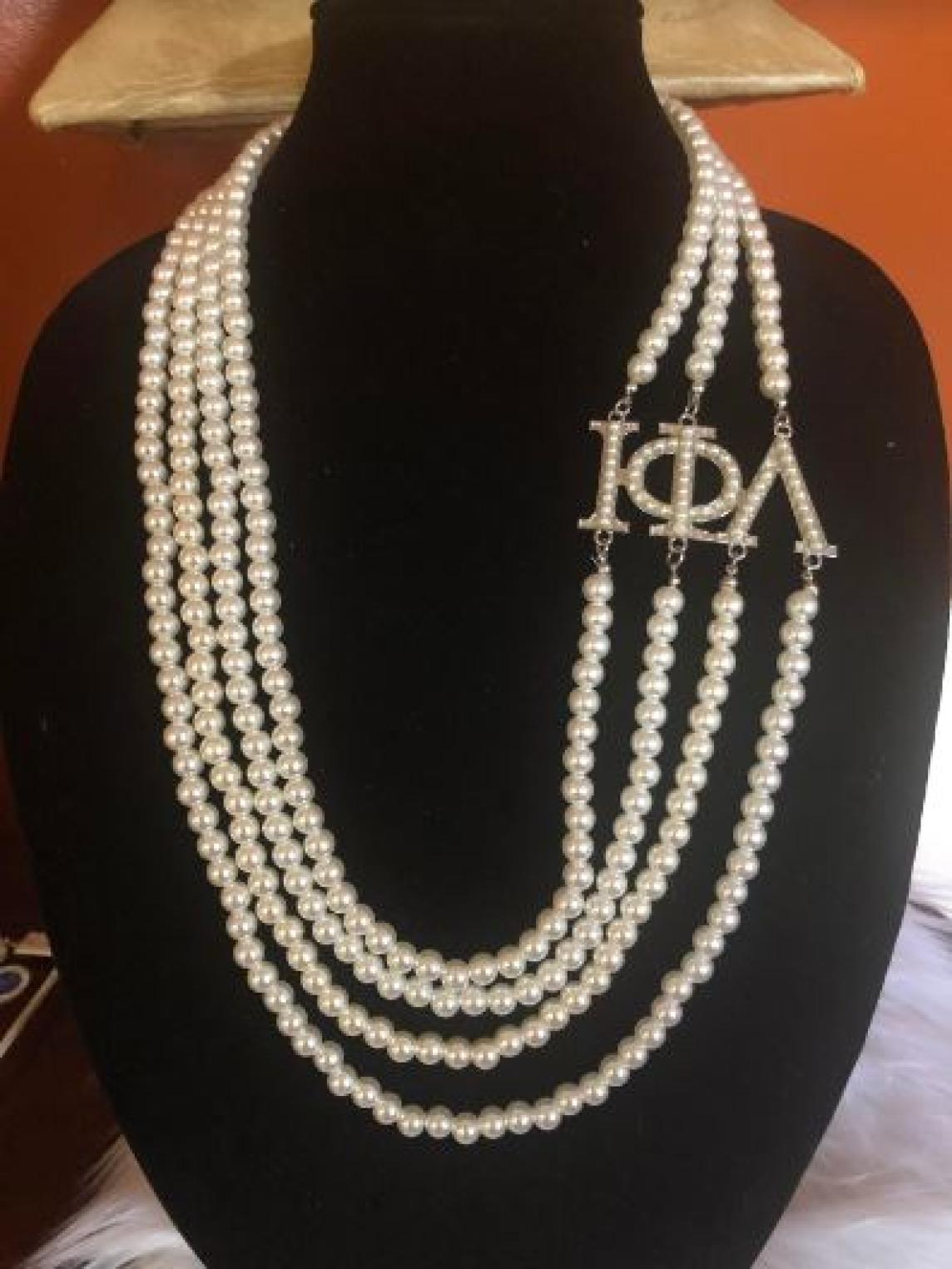 Iota Phi Lambda Long Multi-Strand Pearls