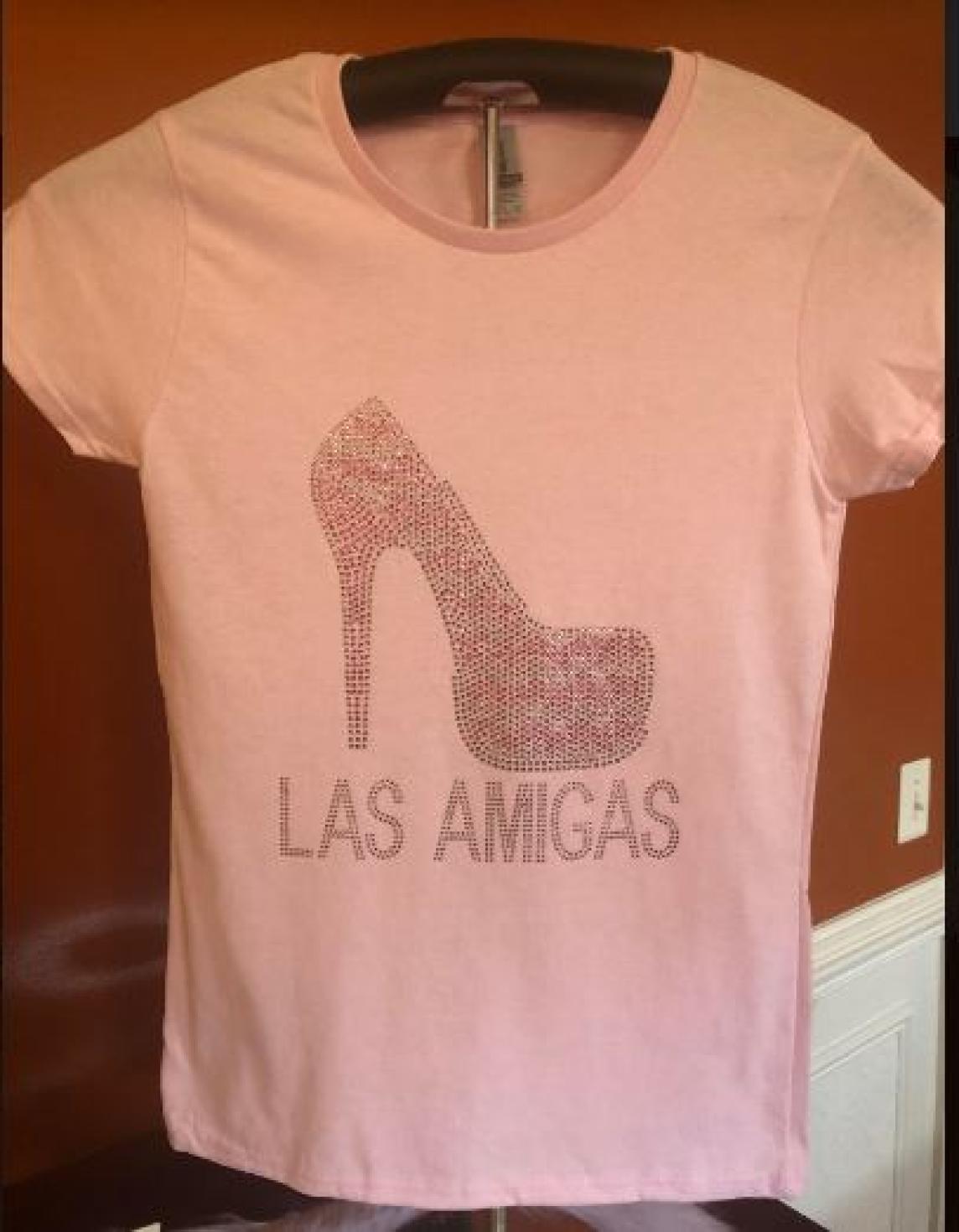 LAS AMIGAS RHINESTONE SHOE TEE. ALL BLING!!! 