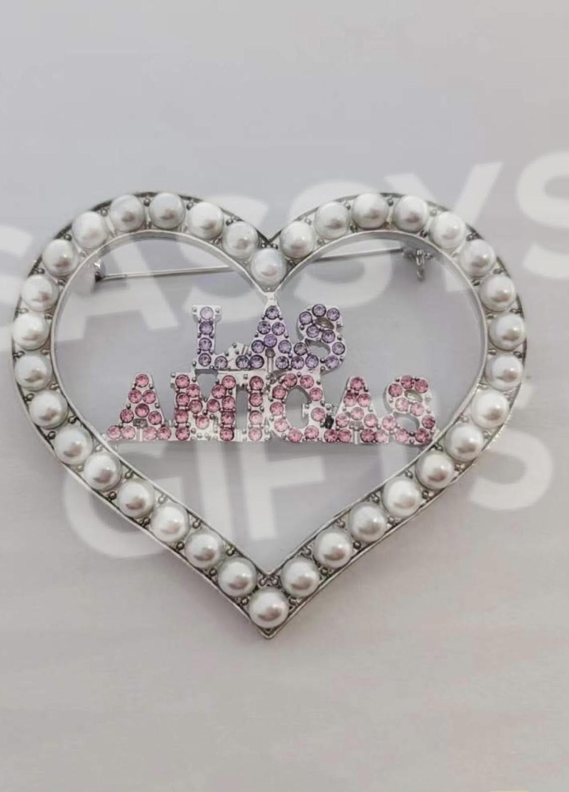 Las Amigas Heart Pin