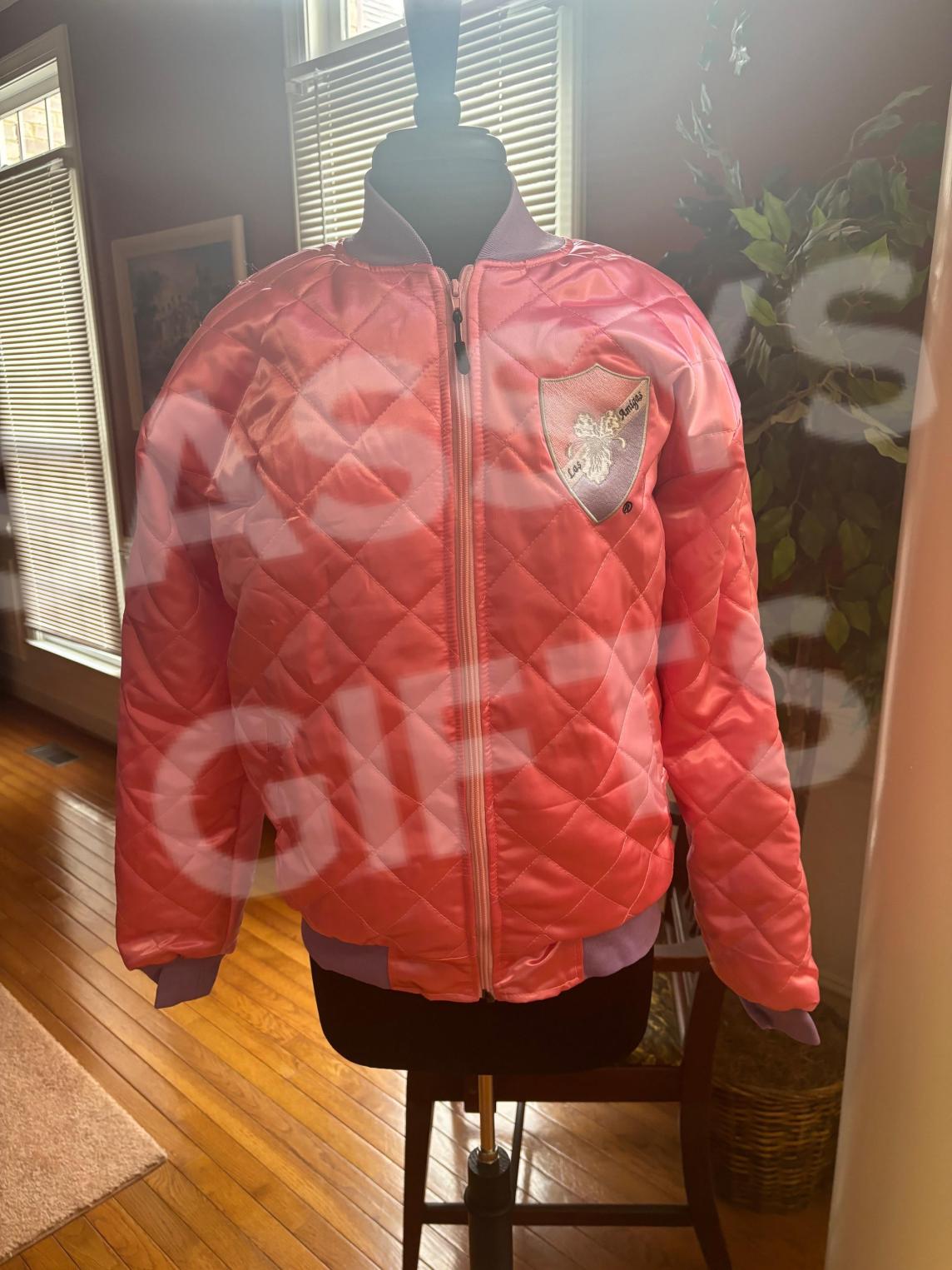 Las Amigas Satin Bomber Jacket. 