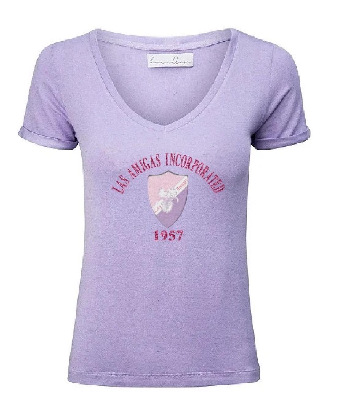 Las Amigas Glitter V-Neck Tee 