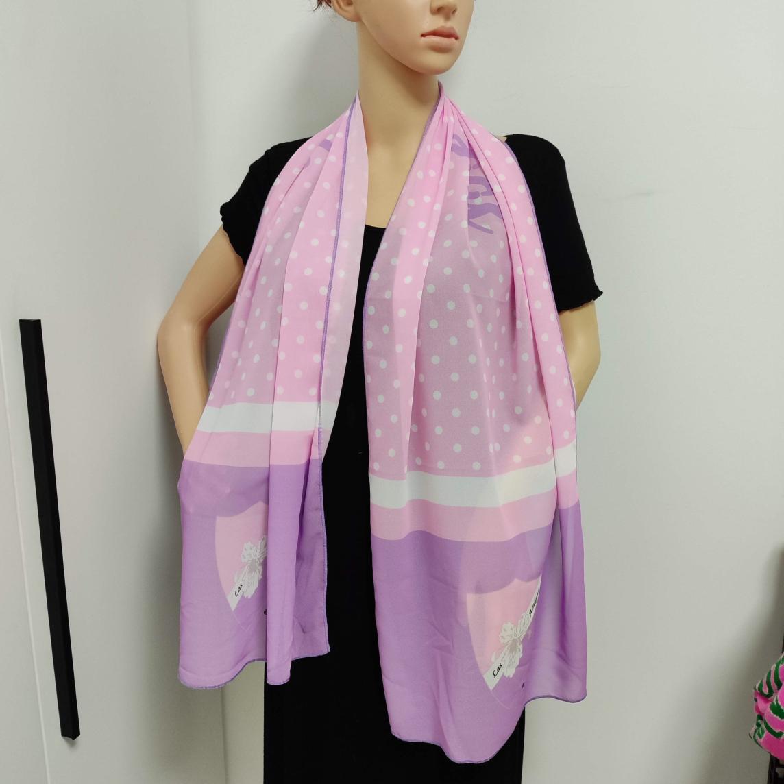 Las Amigas Pink Oblong Scarf