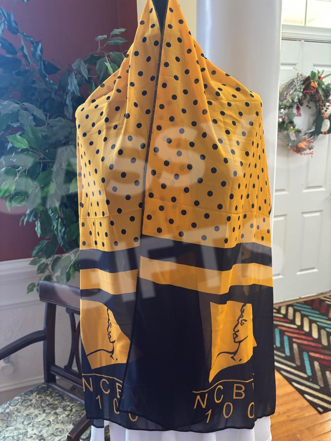 NCBW100 Polka Dots Oblong Scarf