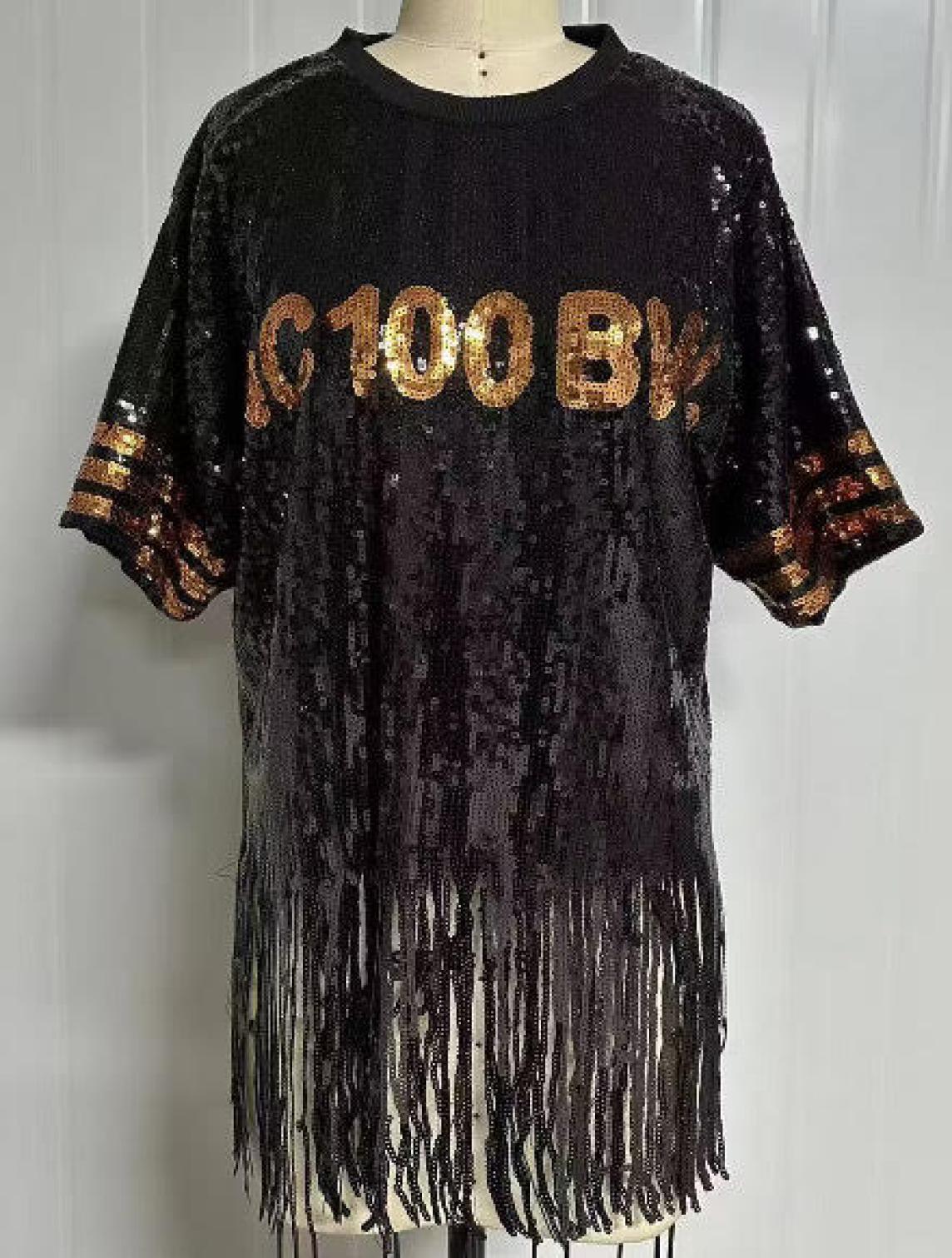 NCBW100 Sequin Fringe Top 