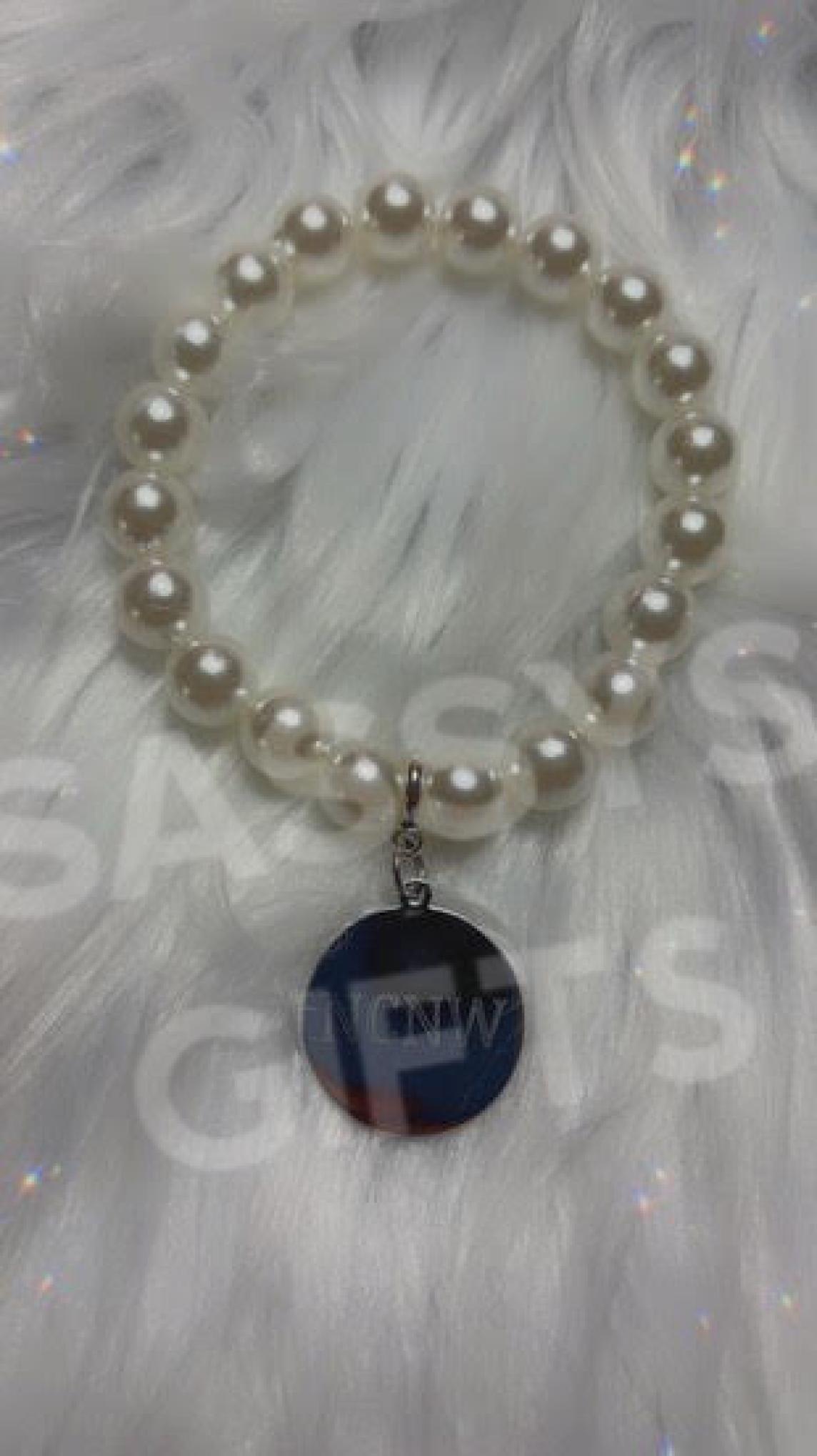 NCNW Medalllon Pearl Bracelet