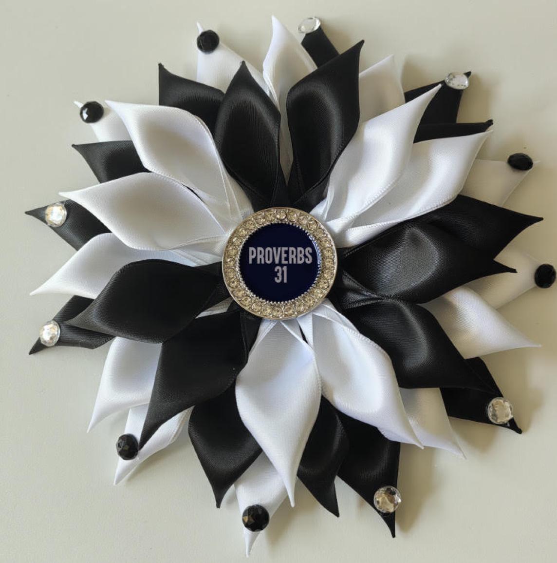 Proverbs 31 Starburst Ribbon Pin