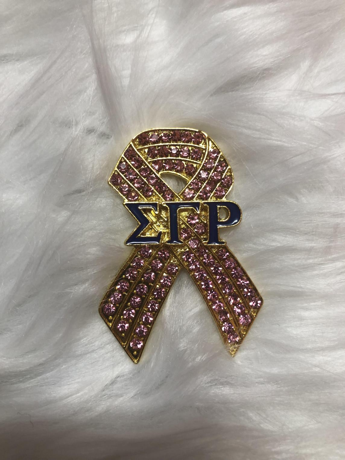 SGRho Pink Ribbon Pin