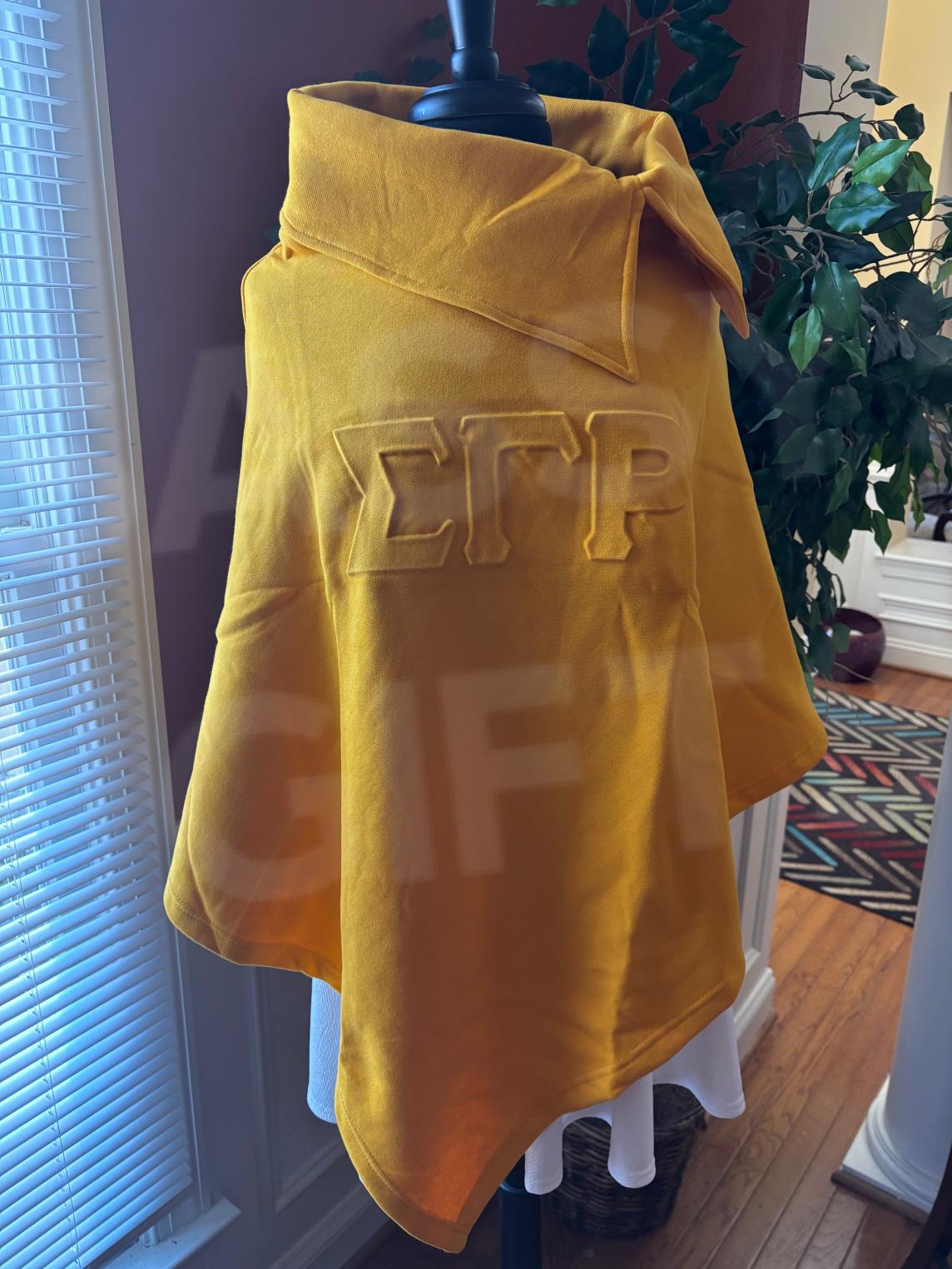SGRho Embossed Fleece Poncho 