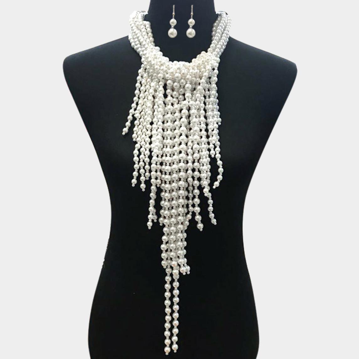 White Statement Necklace