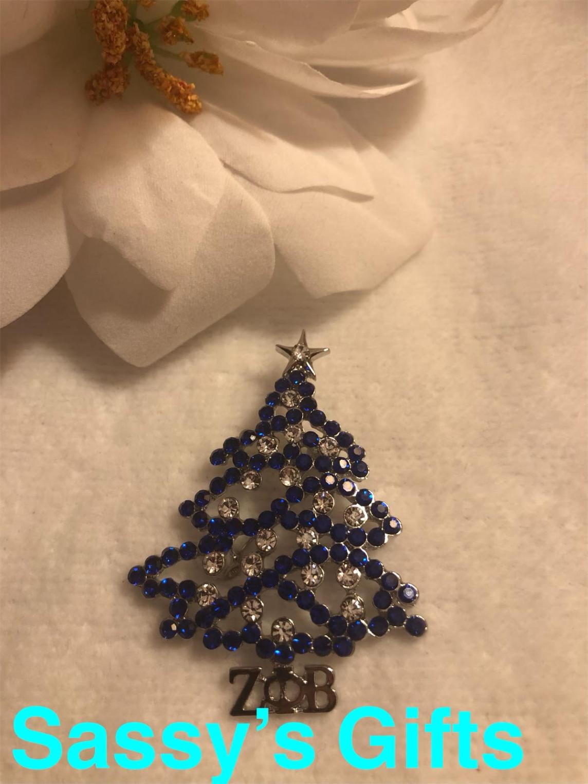 Zeta Phi Beta Christmas Tree Pin 
