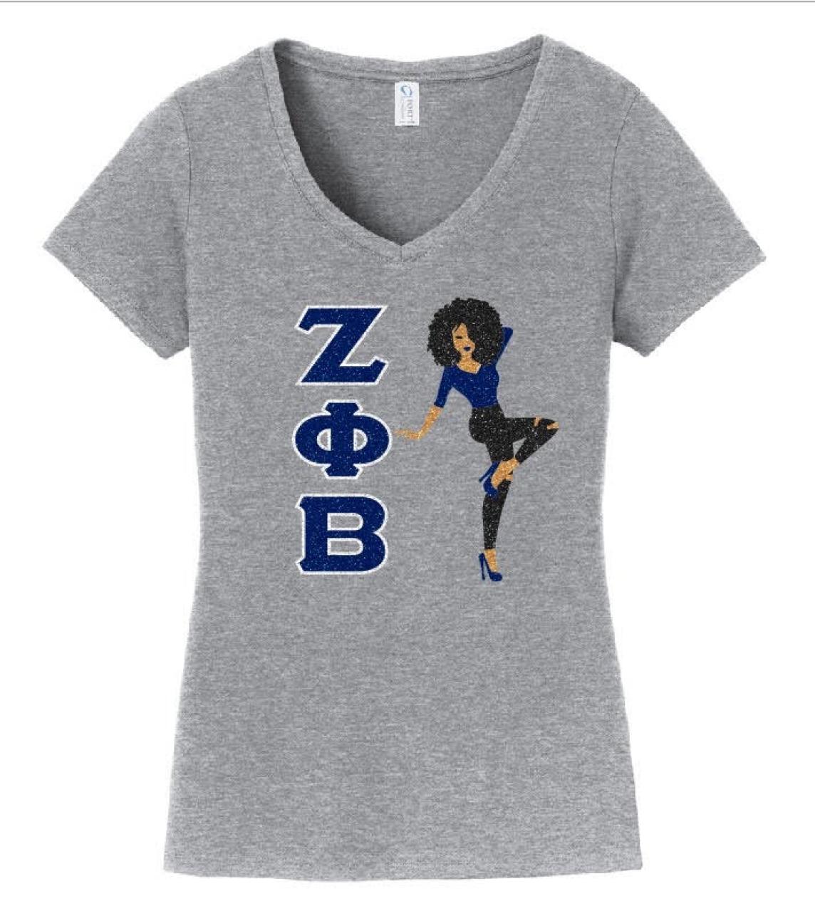 Zeta Fly Girl Glitter Tee