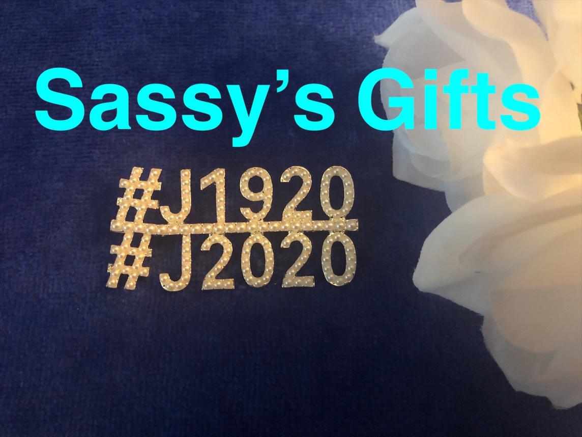 Zeta Hashtag Centennial Pin in White Pearls 