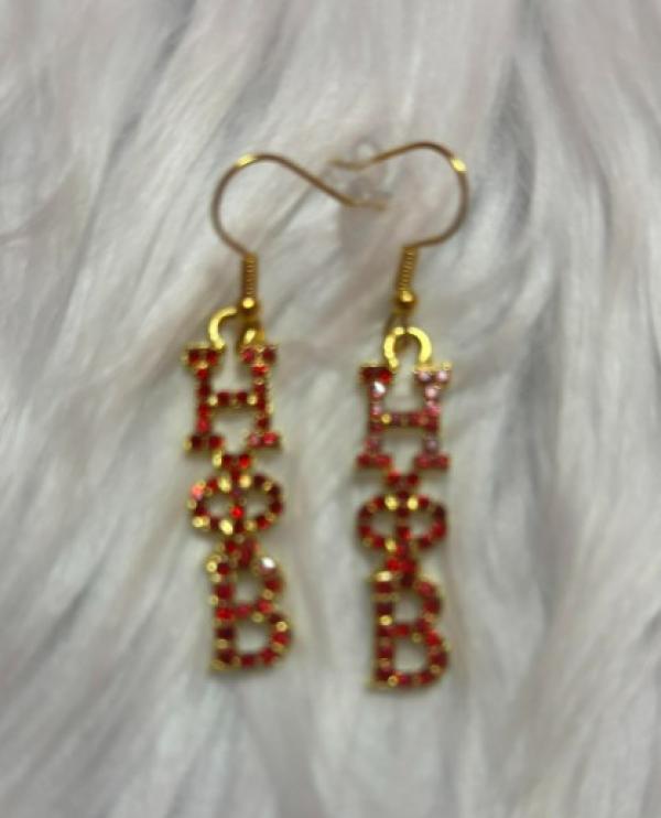 Eta Phi Beta Rhinestones Earrings