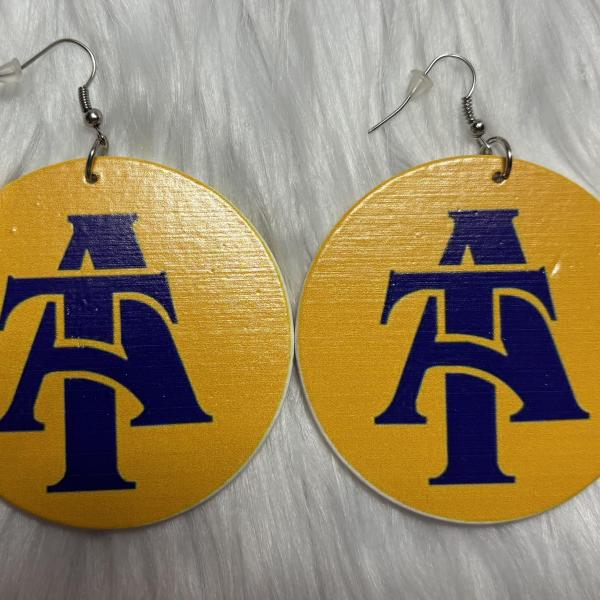 NCA&TSU Wooden Earrings