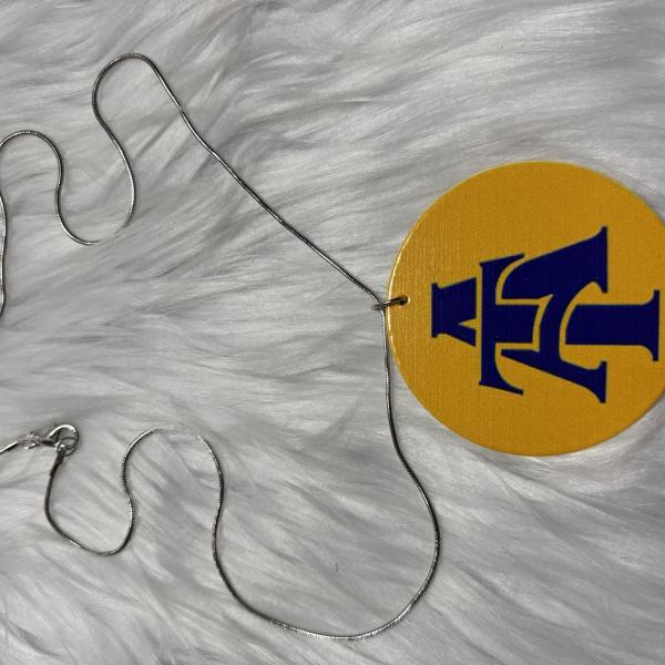 NCA&TSU Wooden Medallion Necklace