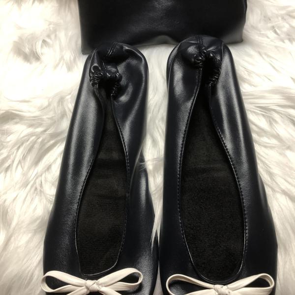 Archonettes Navy Blue Ballerina Slippers 