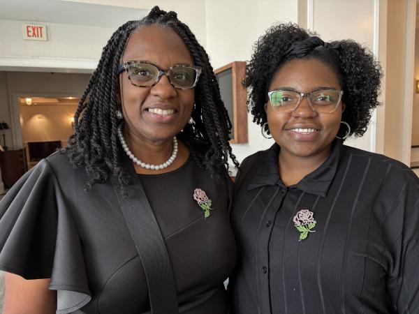 Delicados Pink Rose Rhinestones Pin