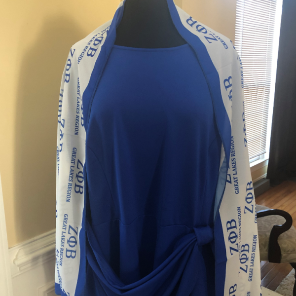 Zeta Phi Beta Great Lakes Region Oblong Scarf