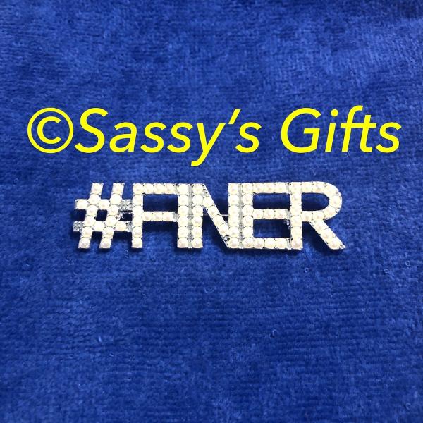 Hashtag FINER in White Pearls