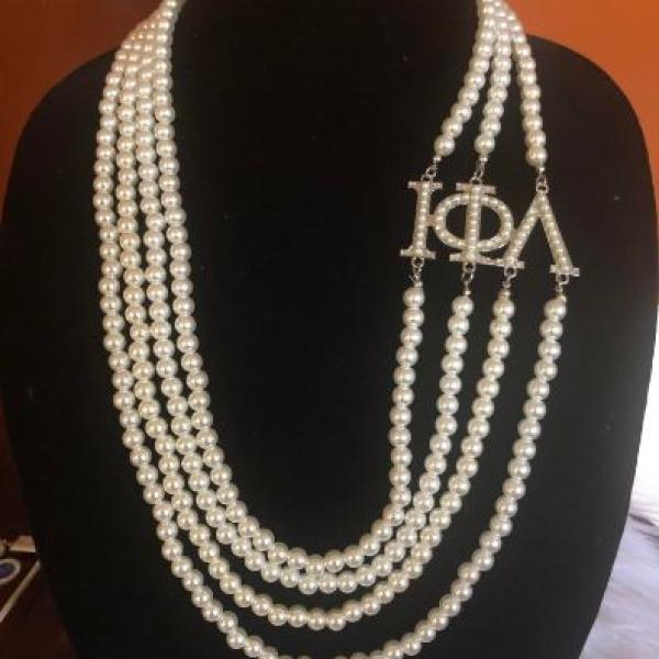 Iota Phi Lambda Long Multi-Strand Pearls