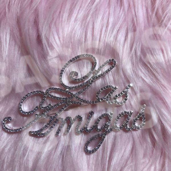 Las Amigas Lavendar Rhinestones Pin