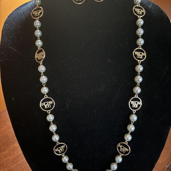 NCBW100 Pearls Medallion Earrings