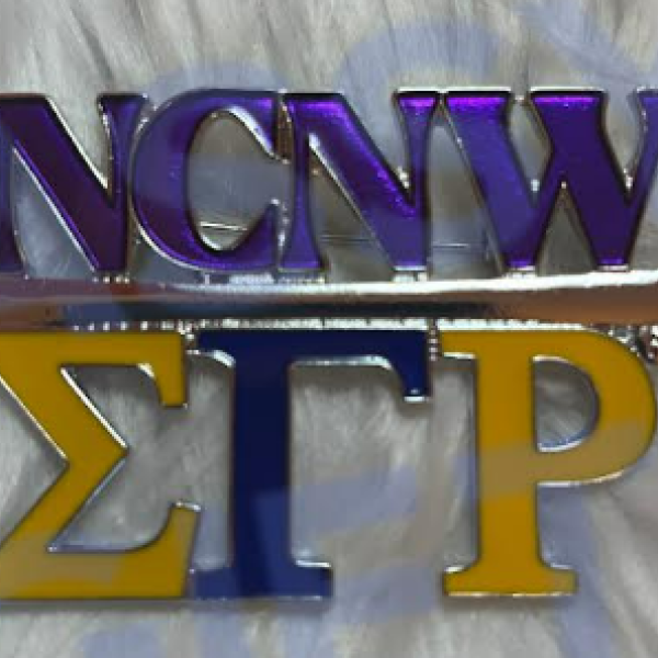 NCNW Sigma Gamma Rho Letters Pin