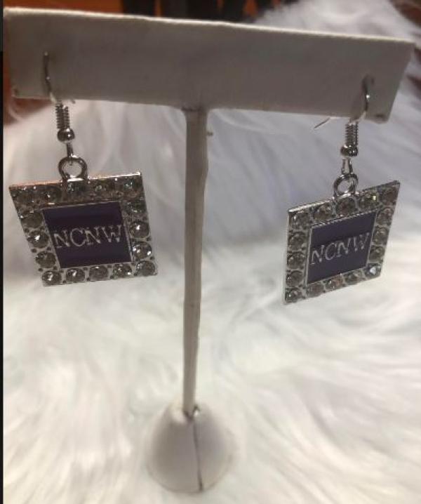 NCNW Square Rhinestone Earrings