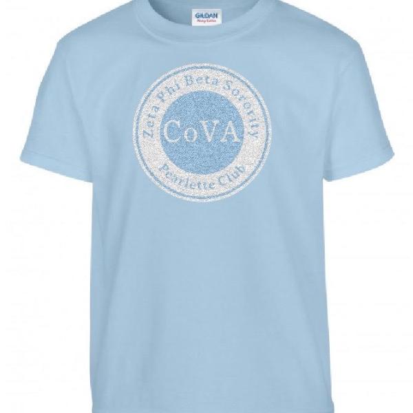 Pearlette COVA Blue Tee.Youth Sizes Only 