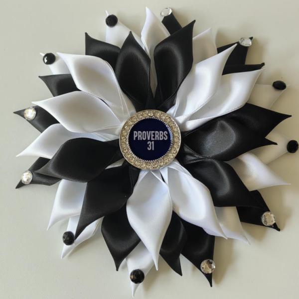 Proverbs 31 Starburst Ribbon Pin