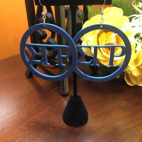 SGRho Round Wooden Earrings