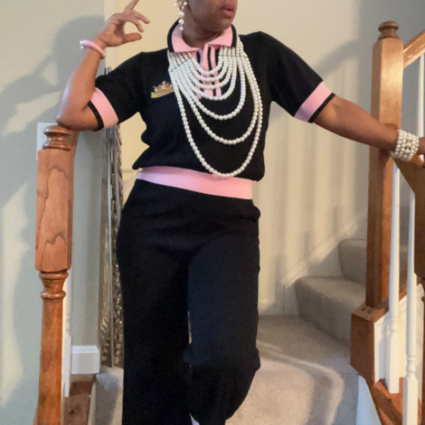 TLOD Black Knit Palazzo Pants Set 