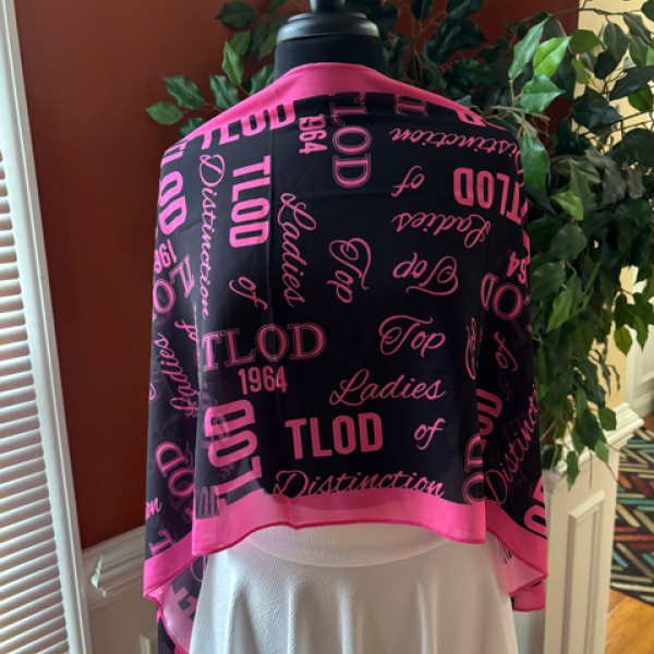 TLOD Pink and Black Satin Scarf