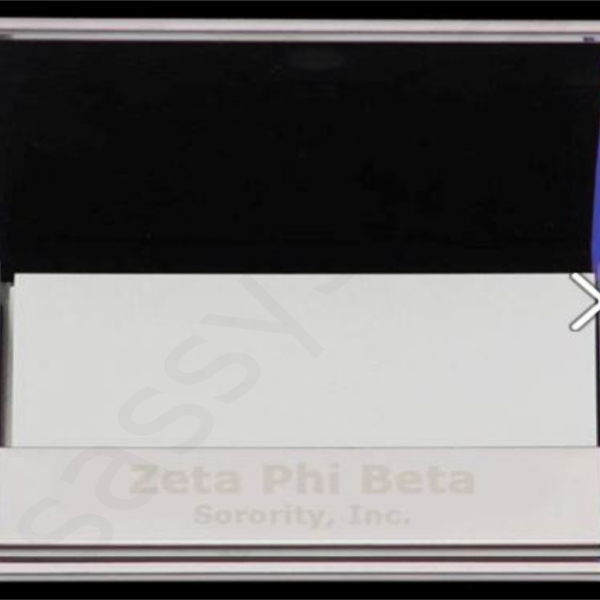 Zeta Phi Beta Leather Engraved Business Card Holder