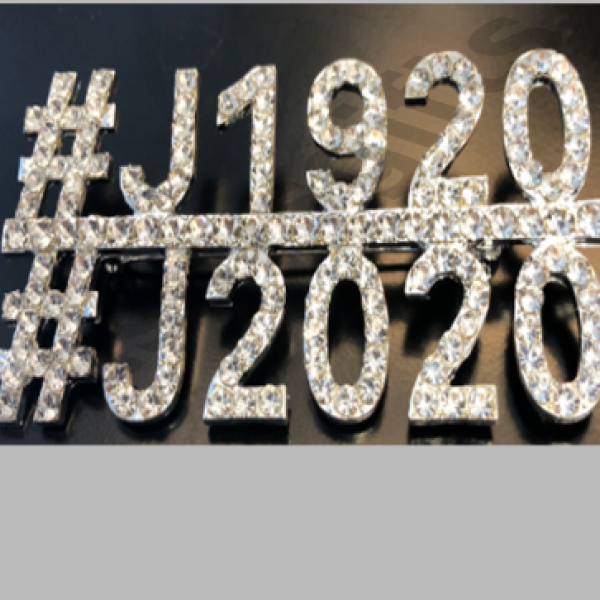 SALE - Zeta Centennial Rhinestone Hashtag Pin