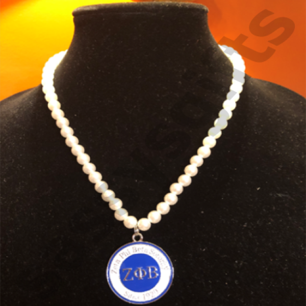 Zeta Pearl Necklace With Medallion - Soldout Again