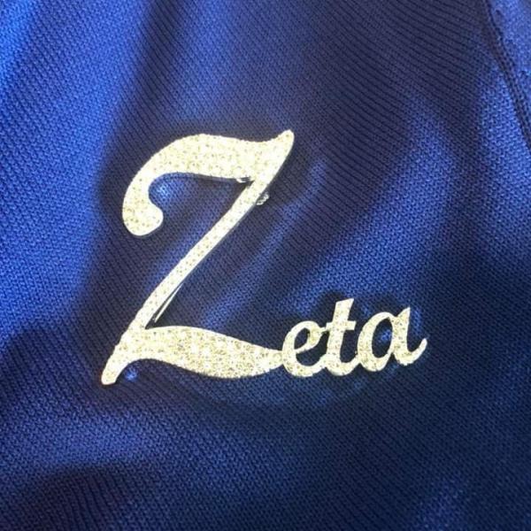 Zeta Cursive Pin in Rhinestones