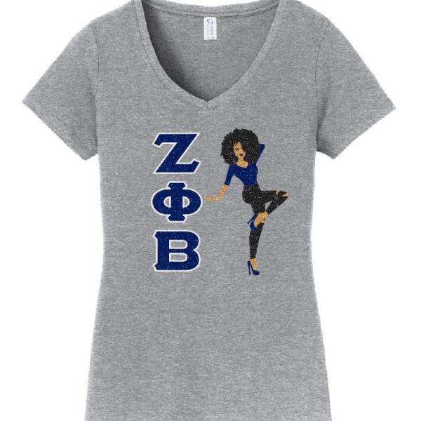 Zeta Fly Girl Glitter Tee