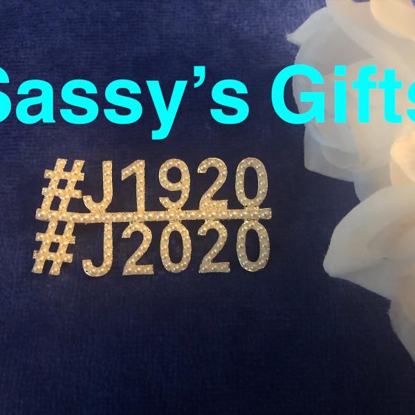 Zeta Hashtag Centennial Pin in White Pearls 