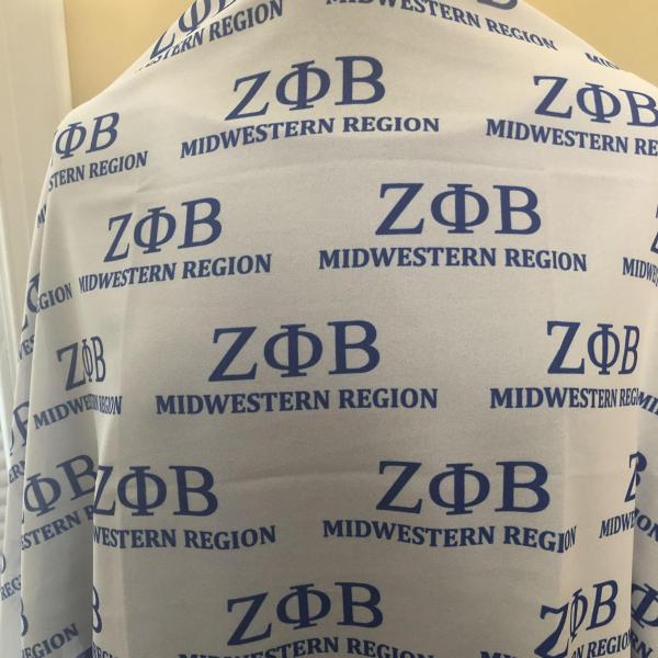 Zeta Phi Beta Midwestern Region Oblong Scarf