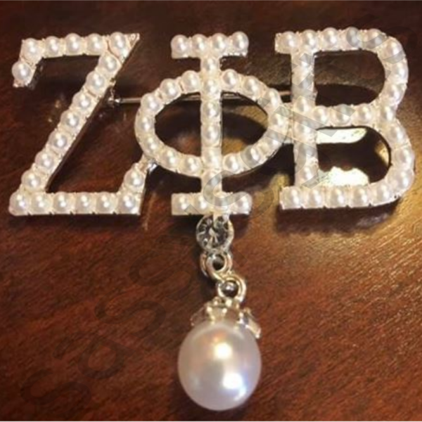 Zeta Phi Beta Pearl Drop Pin
