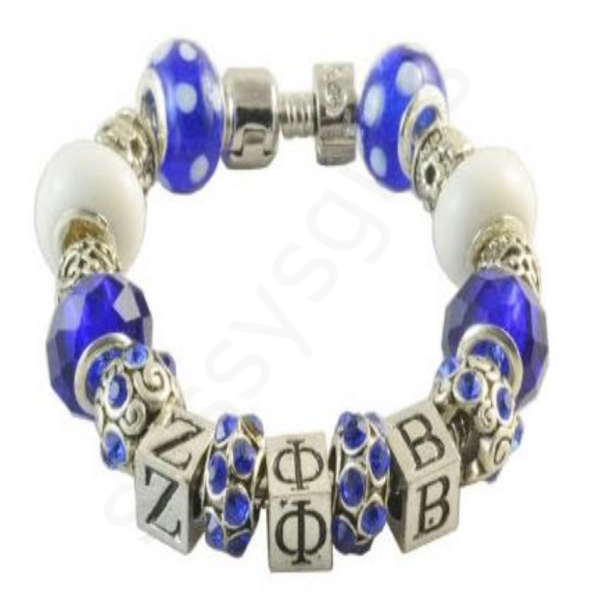 Zeta Phi Beta Pandora Style Bracelet