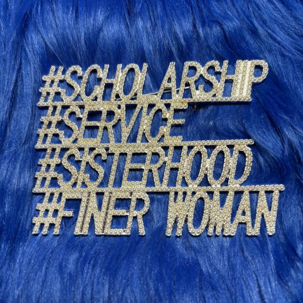 Zeta Principles Whites Pearls Pin - SALE