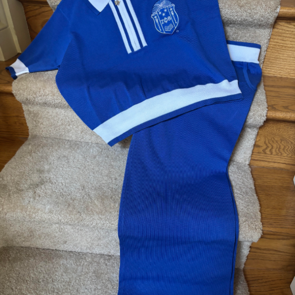 Zeta Royal Blue Knit Pants Set